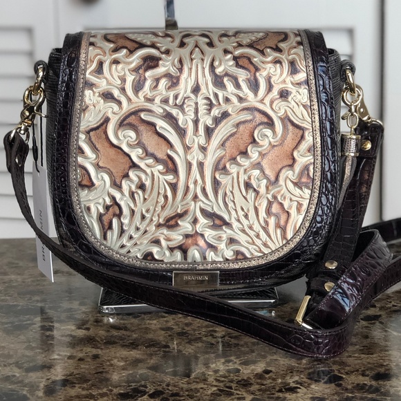 Brahmin Handbags - Brahmin MINI SONNY BEL CANTO Gold Crossbody NWT